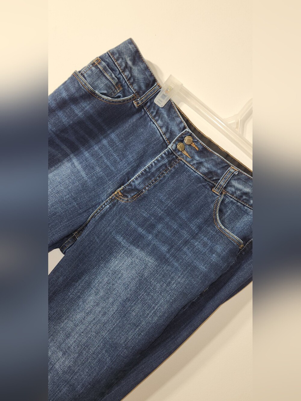🖤💙Boot Cut High-Rise Tighter Tummy Tech Lane Bryant Dark Blue Jeans 20S SHORT - Picture 3 of 12